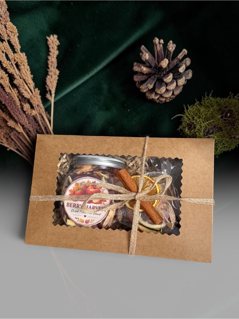 Hand Made Dried Fruit tea & Spice Gift Set - Strawberry,Raspberry,Apple